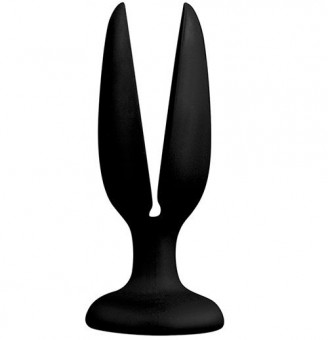 Чёрная пробка-бутон MENZSTUFF FLOWER BUTT PLUG 4INCH - 11 см., Dream Toys