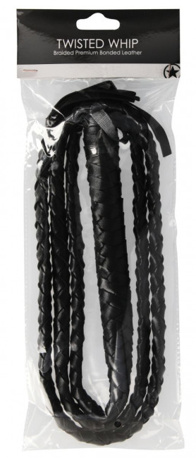 Черный витой кнут Twisted Whip