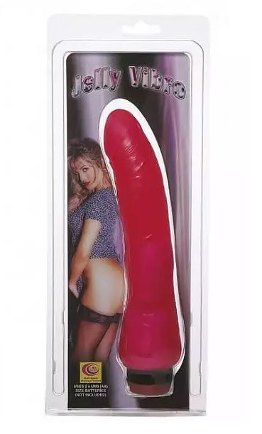 Гелевый вибратор Slight Bend Lightly Veined Jelly Vibe - 20 см., NMC