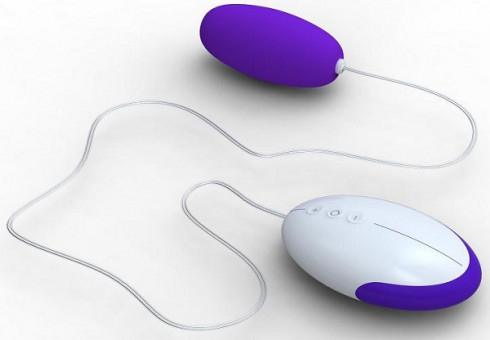 Лилово-белое виброяйцо Vibrating Egg , Odeco