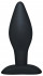 Чёрный анальный стимулятор Silicone Butt Plug Large - 12 см., Orion