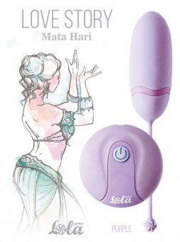Сиреневое виброяйцо Mata Hari с пультом ДУ, Lola toys