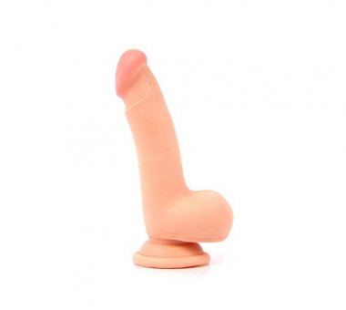 Реалистичный телесный фаллоимитатор из киберкожи - 10 см., Bior toys