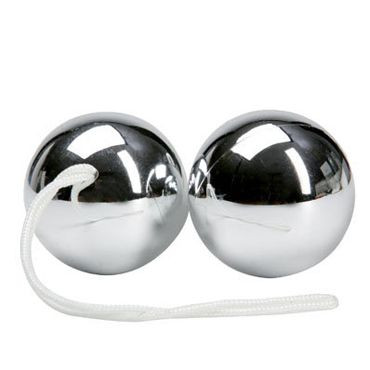 Серебристые вагинальные шарики Balls, Bior toys