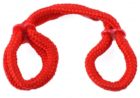 Красные верёвочные оковы на руки или ноги Silk Rope Love Cuffs, Pipedream