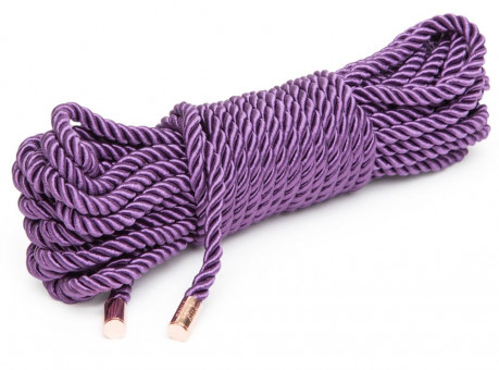 Фиолетовая веревка для связывания Want to Play? 10m Silky Rope - 10 м., Fifty Shades of Grey