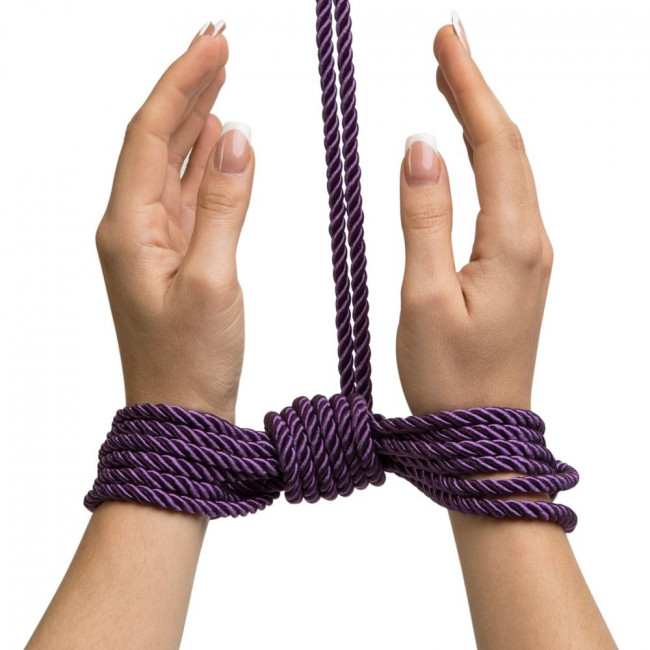 Фиолетовая веревка для связывания Want to Play? 10m Silky Rope - 10 м., Fifty Shades of Grey