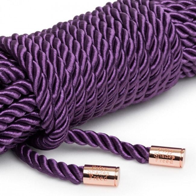 Фиолетовая веревка для связывания Want to Play? 10m Silky Rope - 10 м., Fifty Shades of Grey