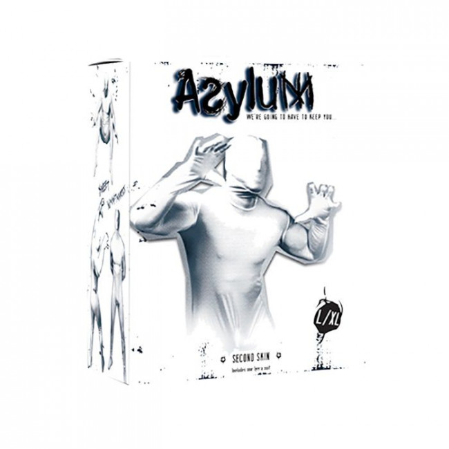 Белый кэтсьюит Asylum с маской на голову размера L/XL, Topco Sales