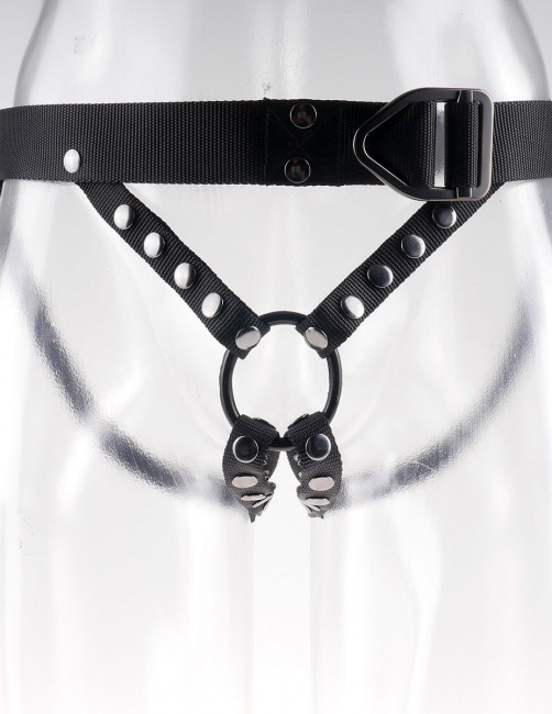 Полый страпон на регулируемых ремнях Harness with Hollow Strap-On - 20,3 см., Pipedream