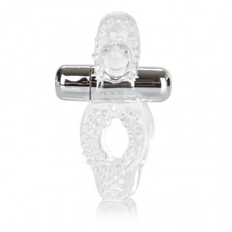 Прозрачное эрекционное кольцо с вибропулей Wireless Passion Enhancer, California Exotic Novelties
