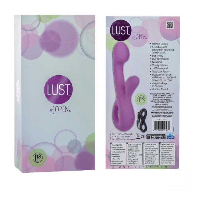 Фиолетовый вибратор Lust by JOPEN L18, Jopen Фиолетовый вибратор Lust by JOPEN L18, Jopen