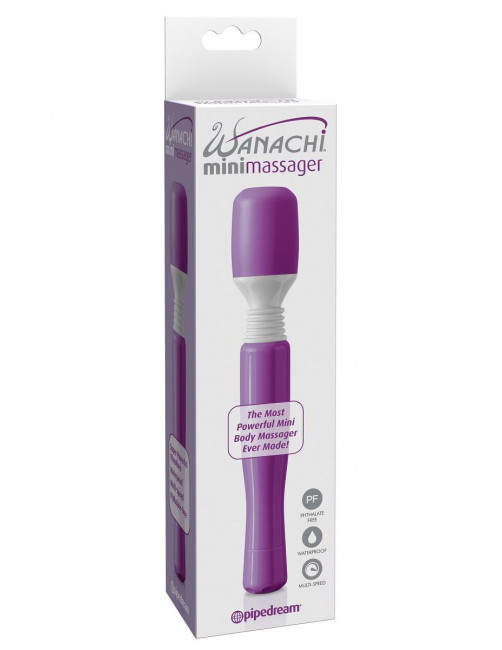 Фиолетовый вибромассажер Mini Wanachi, Pipedream