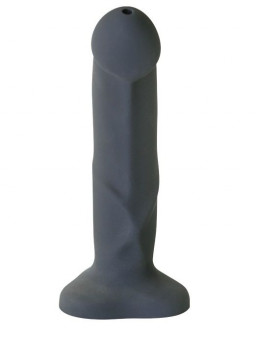 Серый фаллоимитатор с функцией семяизвержения Pop Dildo - 17,9 см., Fun Factory