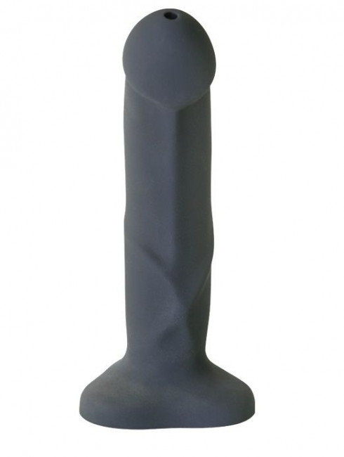 Серый фаллоимитатор с функцией семяизвержения Pop Dildo - 17,9 см., Fun Factory