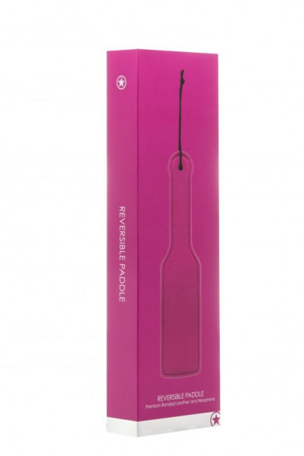 Чёрно-розовый двусторонний пэддл Reversible Paddle - 32 см., Shots Media BV Чёрно-розовый двусторонний пэддл Reversible Paddle - 32 см., Shots Media BV