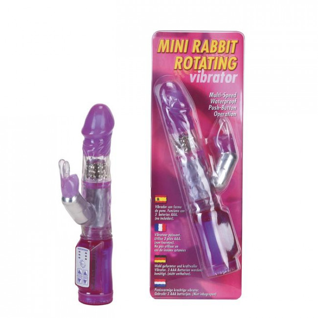 Вибратор MINI RABBIT ROTATION VIBRATOR с ротацией - 13 см. , Seven Creations Вибратор MINI RABBIT ROTATION VIBRATOR с ротацией - 13 см. , Seven Creations