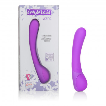 Фиолетовый вибромассажер Impress Wand - 12 см., California Exotic Novelties