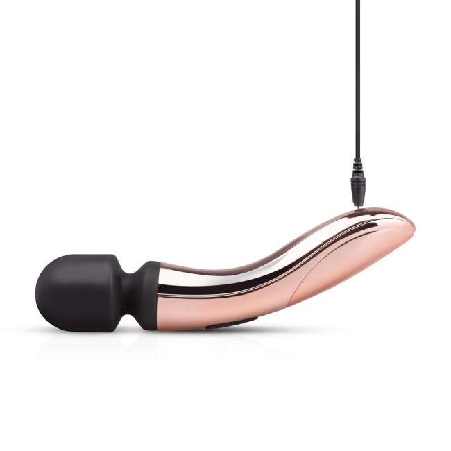 Черно-розовый вибромассажер Nouveau Curve Massager - 21 см. Черно-розовый вибромассажер Nouveau Curve Massager - 21 см.