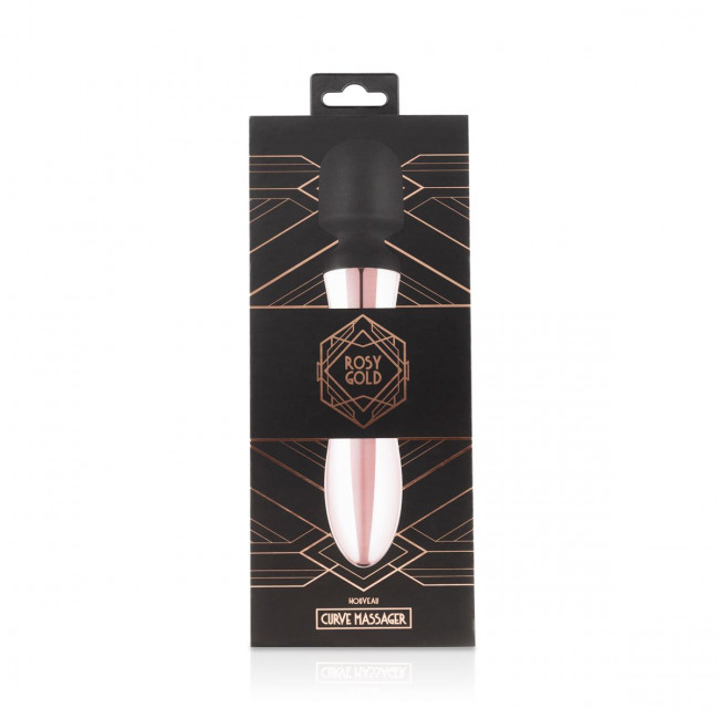 Черно-розовый вибромассажер Nouveau Curve Massager - 21 см. Черно-розовый вибромассажер Nouveau Curve Massager - 21 см.
