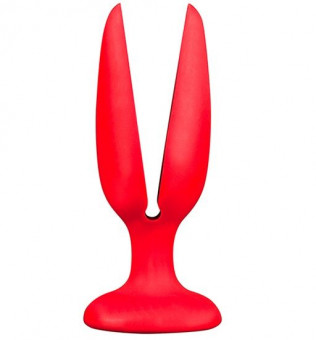 Красная пробка-бутон MENZSTUFF FLOWER BUTT PLUG 5INCH - 13,5 см., Dream Toys