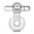 Прозрачное эрекционное кольцо с подхватом, вибропулей и язычком 10 Function Vibrating Tongue Ring, Blush Novelties