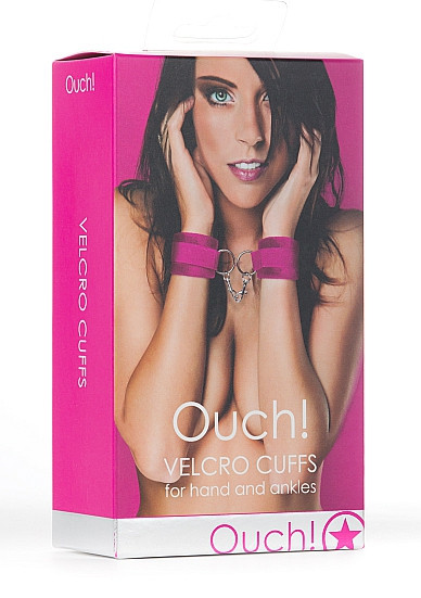 Розовые наручники Velcro Cuffs, Shots Media BV