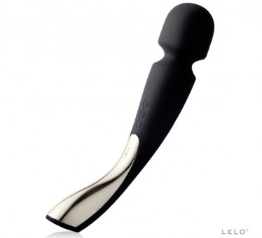 Большой профессиональный массажер Smart Wand Large черного цвета, Lelo