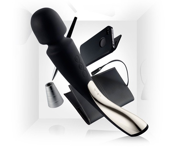 Большой профессиональный массажер Smart Wand Large черного цвета, Lelo