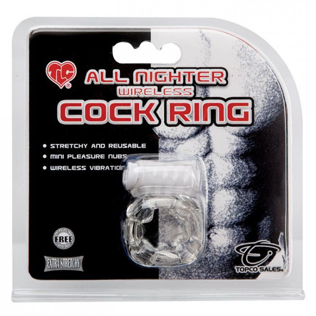 Эрекционное кольцо с вибрацией TLC All Nighter Wireless Cock Ring, Topco Sales