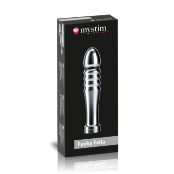 Ребристый фаллоимитатор для электростимуляции Funky Fella Rill Dildo - 13 см., MyStim