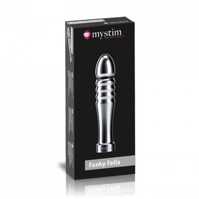 Ребристый фаллоимитатор для электростимуляции Funky Fella Rill Dildo - 13 см., MyStim