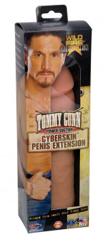 Реалистичная насадка-удлинитель Wildfire Celebrity Series Tommy Gunn Power Suction CyberSkin Penis Extension - 22 см., Topco Sales