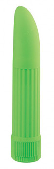 Классический зелёный вибратор BASICX MULTISPEED VIBRATOR GREEN 5INCH - 13 см., Dream Toys