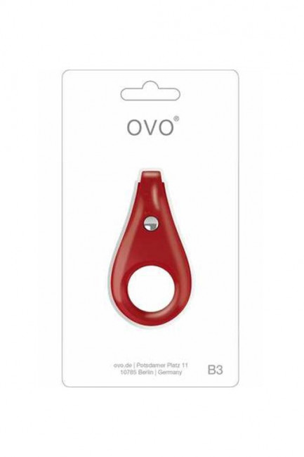 Красное эрекционное виброкольцо B3, OVO