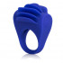 Синее эрекционное кольцо с рёбрышками и вибрацией Silicone Fluttering Enhancer, California Exotic Novelties