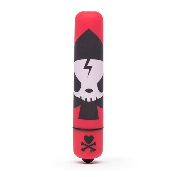 Красная вибропуля с принтом MINI BULLET VIBRATOR ACE, Tokidoki
