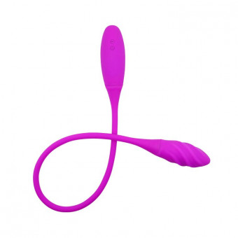Двусторонний вибромассажер на гибком стержне Snaky Vibe - 60 см., Baile