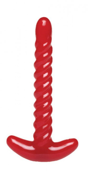 Красный анальный стимулятор Soft Twist Durable Probe - 16,5 см., Dream Toys