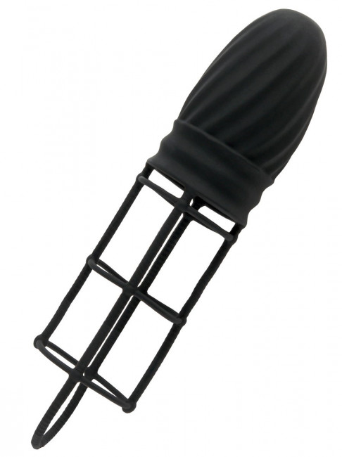 Чёрная насадка Silicone Gladiator Extension - 14 см., Pipedream