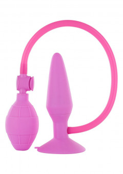 Розовый анальный расширитель LARGE INFLATABLE PLUG - 15 см., Seven Creations