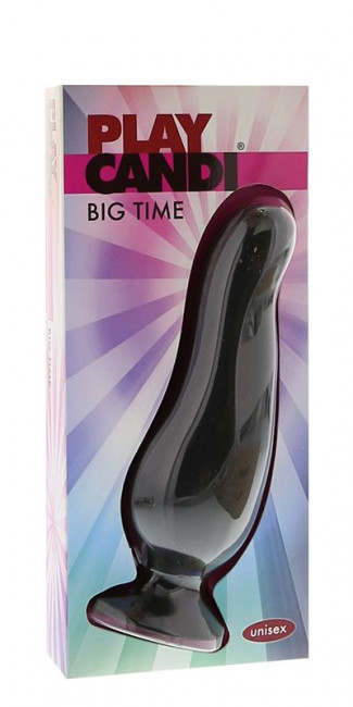Черная анальная пробка PLAY CANDI BIG TIME MEDIUM BLACK - 12,5 см., Seven Creations