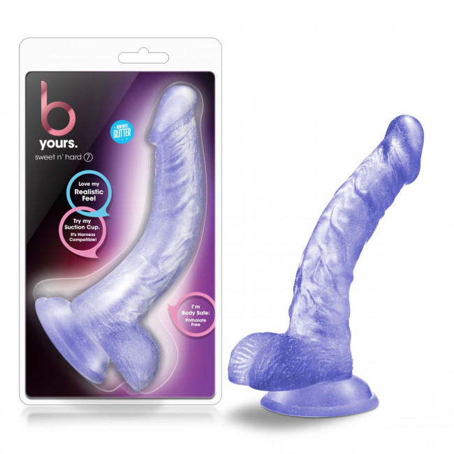 Фиолетовый фаллоимитатор Sweet n Hard 7 - 21,59 см. Фиолетовый фаллоимитатор Sweet n Hard 7 - 21,59 см.