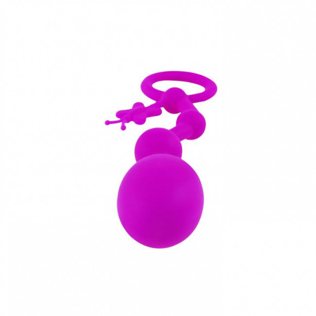 Лиловые анальные бусы Balls - 15 см., Baile Лиловые анальные бусы Balls - 15 см., Baile