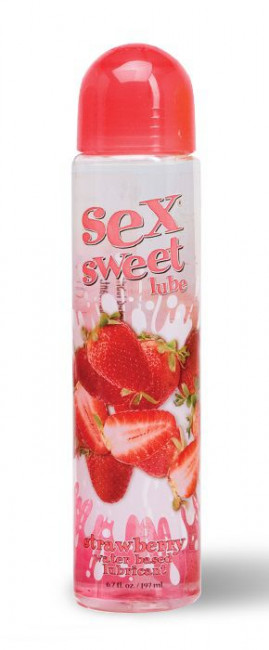 Вкусовой лубрикант с ароматом клубники Sex Sweet Lube - 197 мл., Topco Sales Вкусовой лубрикант с ароматом клубники Sex Sweet Lube - 197 мл., Topco Sales