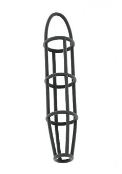 Серая насадка-клетка на пенис Cockcage with ball strap №30 , Shots Media BV