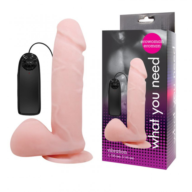 Телесный реалистик на присоске Erowoman - 19,5 см. Телесный реалистик на присоске Erowoman - 19,5 см.