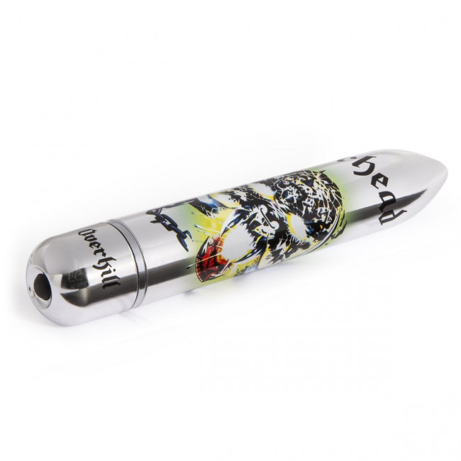 Вибратор Motorhead Overkill 7 Function Power Vibrator с принтом - 18 см., Motorhead