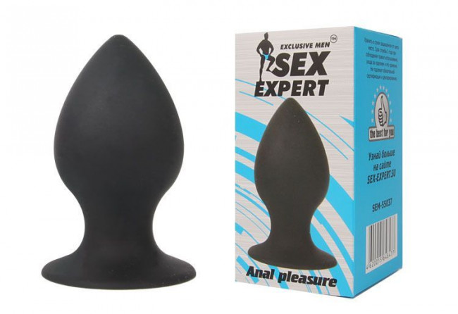 Чёрная анальная пробка Sex Expert - 7 см., Bior toys