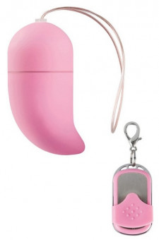 Розовое виброяйцо Vibrating G-spot Egg medium с пультом ДУ, Shots Media BV
